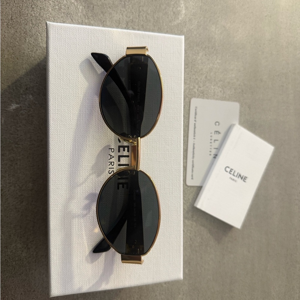 Celine Triomphe Gold Sunglasses